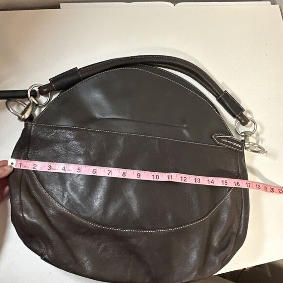 MARCO AVANE BROWN LEATHER SHOULDER STRAP TOTE CLUTCH PURSE HANDBAG Medium. NWT - Picture 3 of 8